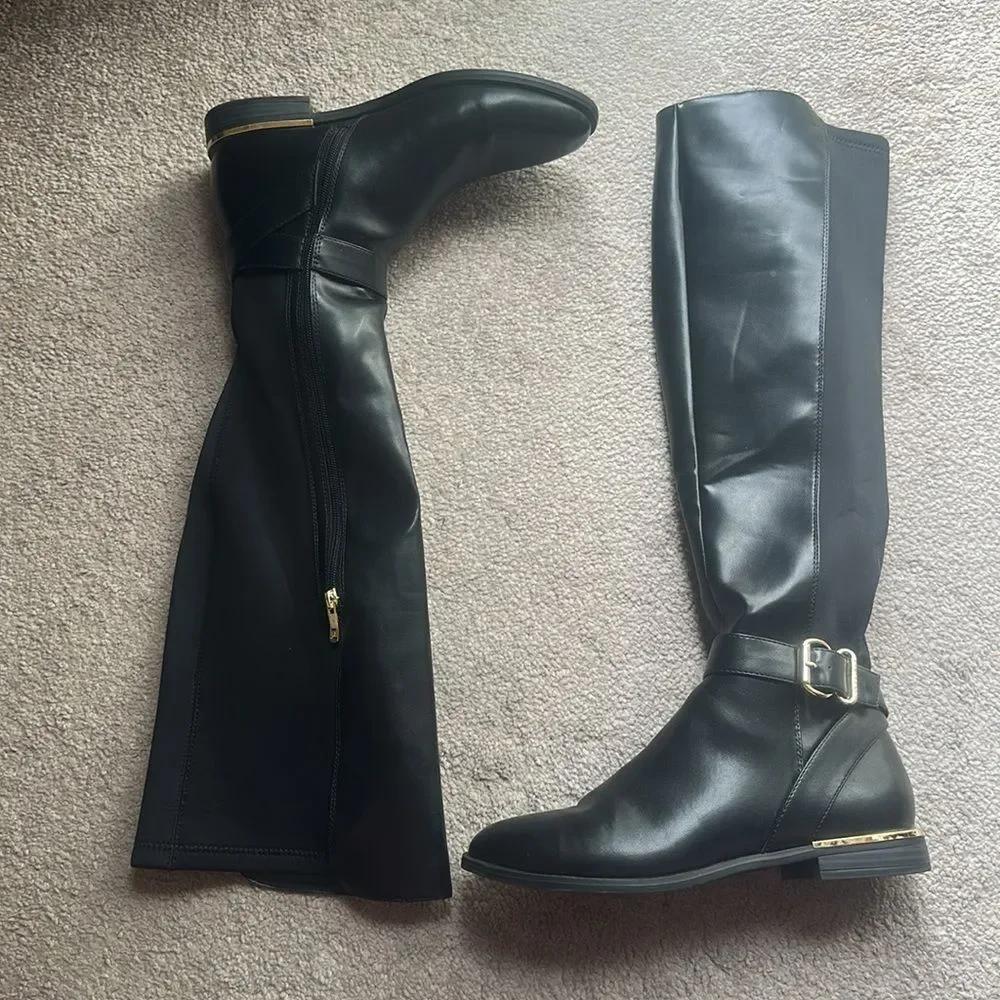 Liz Claiborne Womens Jepson Stacked Heel Over the Knee Boots!